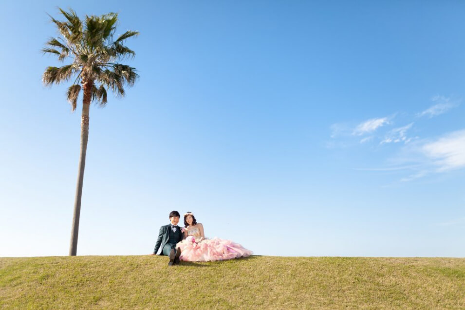 前撮り写真：田ノ浦ビーチ