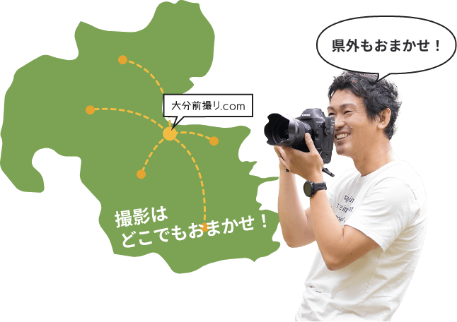 撮影はどこでもおまかせ！
