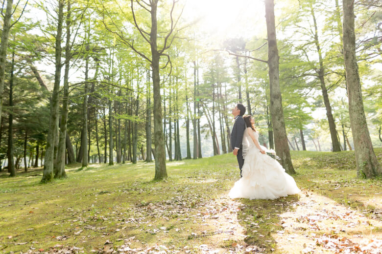 別府公園での前撮りイメージ