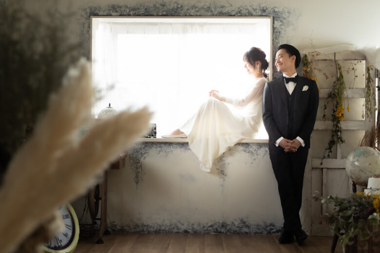 スタジオでの前撮りイメージ