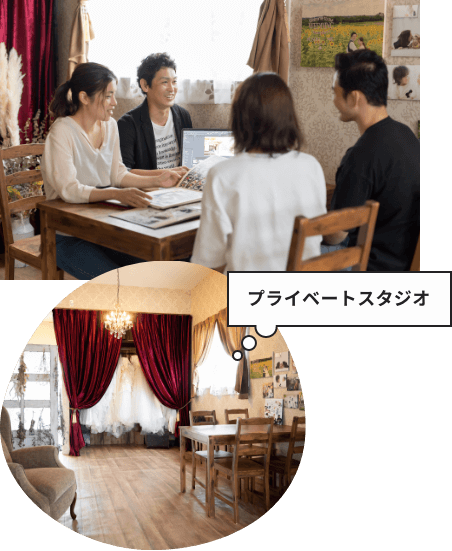 プライベートスタジオなのでゆっくりお話できます