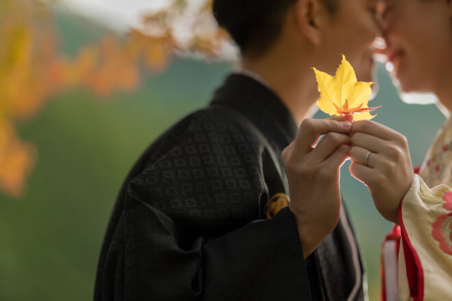 撮影イメージ：和装 紅葉