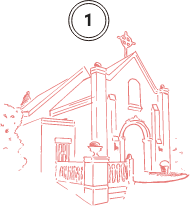 結婚式場で撮影